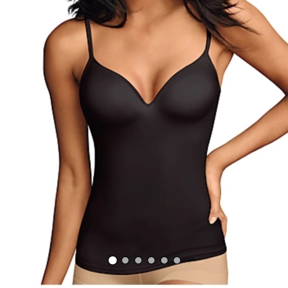 Maidenform Black Contour Wire Free Camisole Bra Top XL